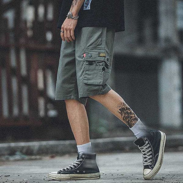 

men's shorts summer cargo shorts men harajuku japanese korea hip hop y2k punk streetwear multi pocket tactical short pants sweatpants s, White;black