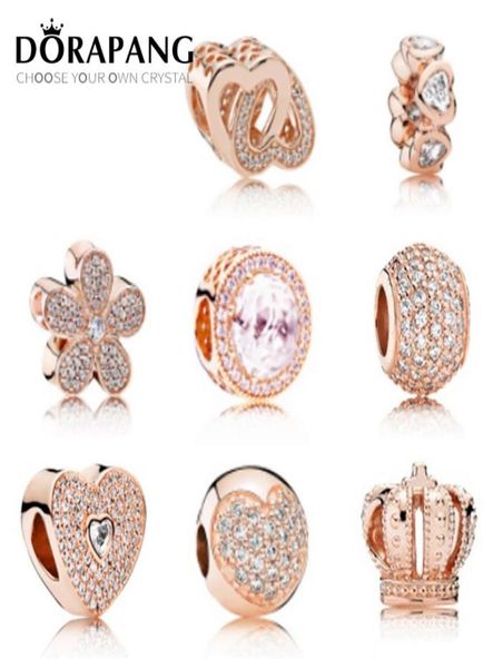 

dorapang rose gold charms beads fits bracelets 925 sterling silver bead jewelry pave cz pendant bead diy jewelry accessories for w3137594, Black