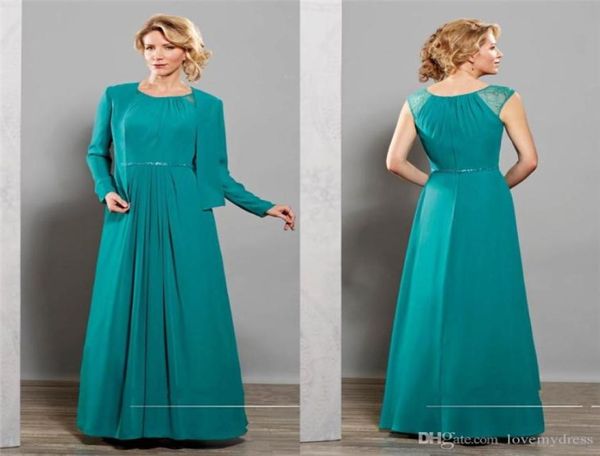 

evening new arrival mother party dress with long sleeve jacket mother of the bride dresses jewel neck pleats prom gowns ruched a l9276520, Black;red