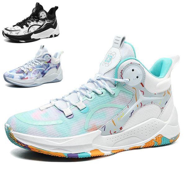 

new fashion basketball shoes men's fluorescent anti-slip trend practical shoes for young students, sneakers, cement sneakers and lovers