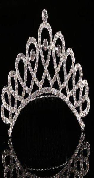 

32 designs crystal tiaras and crowns girls bridesmaid bride crown tiara hair comb wedding hair accessories bridal hair head jewelr9245875, White;golden