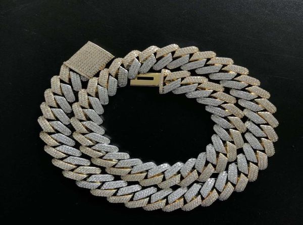 

19mm heavy cuban chains necklace prong setting necklace0121241019, Silver