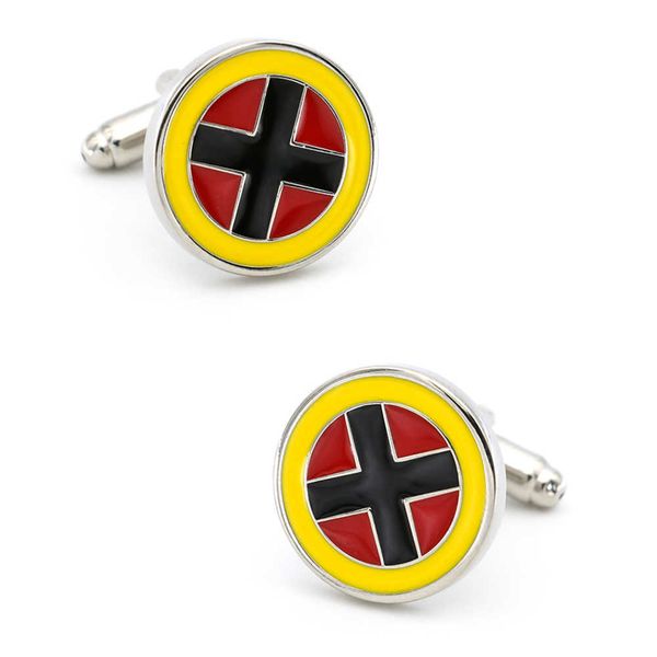 

cuff links superheroes design x-man cufflinks for men quality copper material yellow color cuff links wholesale retail hkd230718, Silver