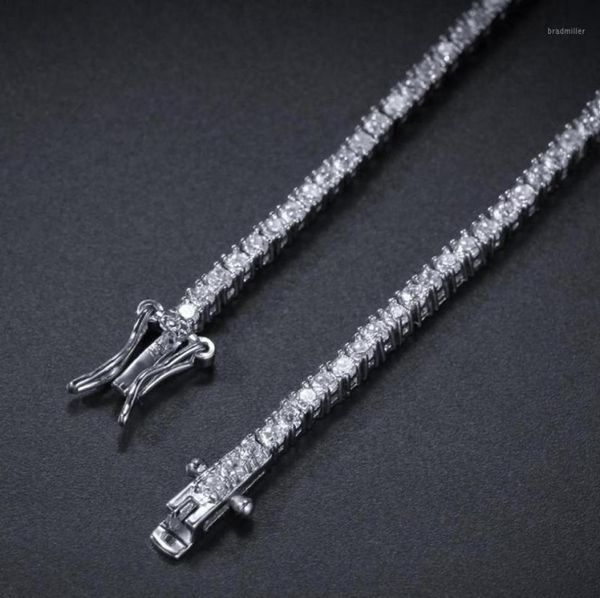 

link chain hip hop 2mm zircon tennis bracelet jewelry a row out men women jewelry14078068, Black