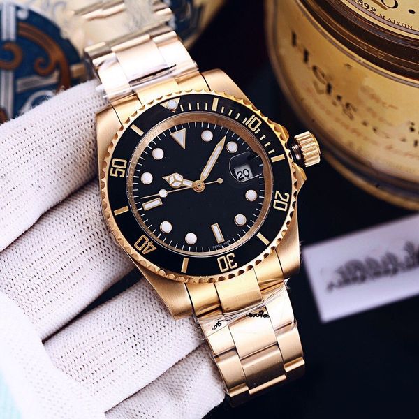 

mens automatic mechanical ceramics watches 41mm full stainless steel swim wristwatches sapphire luminous watch business casual de luxe birth, Slivery;brown