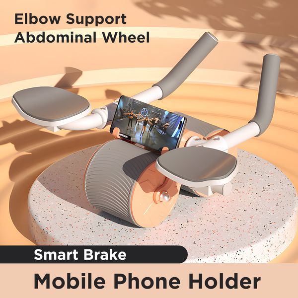 

sit up benches silence automatic rebound elbow support abdominal wheel abs workout for bodybuilding training exercise fitness ab slide rolle