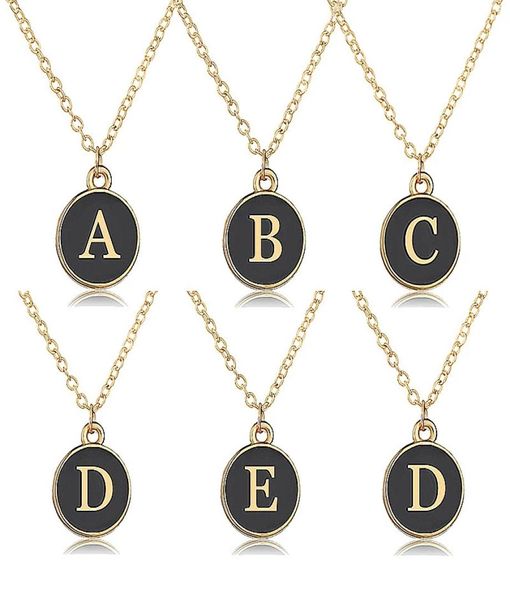 

english capital initial az letter pendant necklace for women men vintage choker necklace jewelry charms gifts couple necklace3141843, Silver
