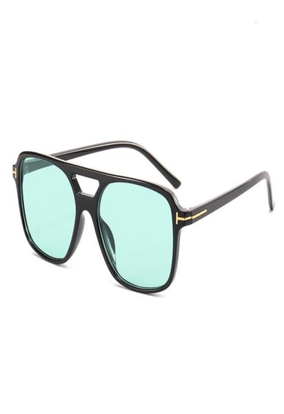 

women men children gradient men039s ocean piece tshaped sunglasses double beam lens metal sun glasses uv4007258101, Blue