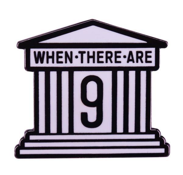 

ruth bader ginsburg when there are nine badge feminist jewelry4609666, Gray