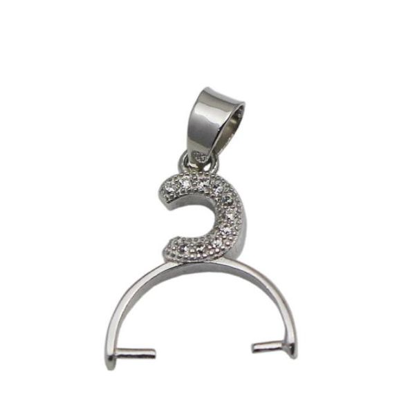 

beadsnice jewelry making findings 925 sterling silver pendant pinch bails metal bails handmade material id 346406767165, Blue;slivery