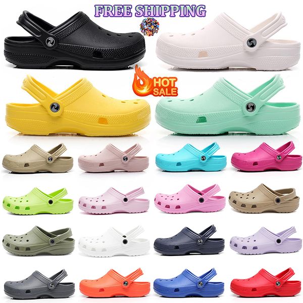 

designer sandals men women classic clog sandal triple pink black white slides sliders beach slippers mens womens clogs slide outdoor slipper