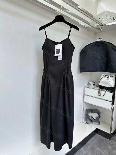 

23ss summer dress womens designer clothing women dresses pearl and diamond embellished halter dress womens clothing, Black;gray