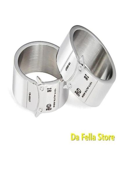 

cluster rings alyx 2021 men women 1017 9sm smooth buckle ring stainless steel colorfast metal engraved2815445, Golden;silver