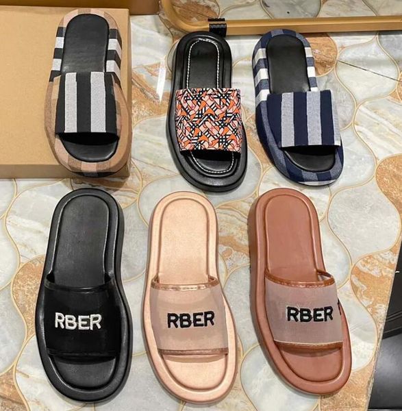 

slippers sandals women fashion letter slides luxury summer ladies elling flip flat rubber gear bottoms sandal beach designer shoes, Black