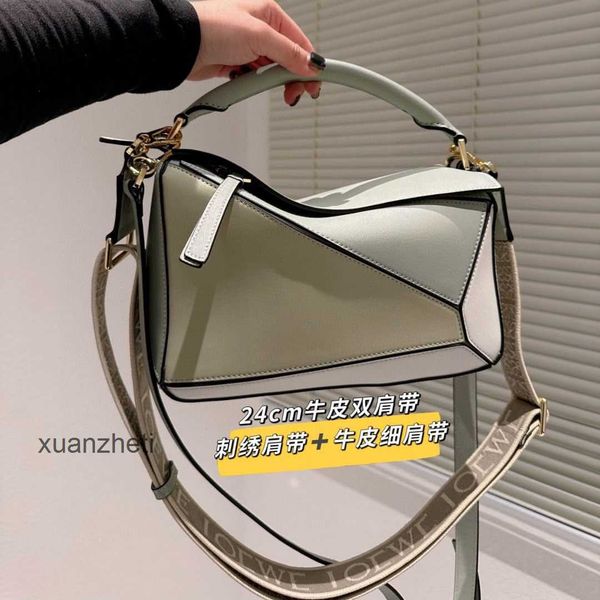 

2023 puzzles spliced high fashion hands bags two anagram designer outlet women loewsbag color-blocking embroidery wide shoulder bag capacity