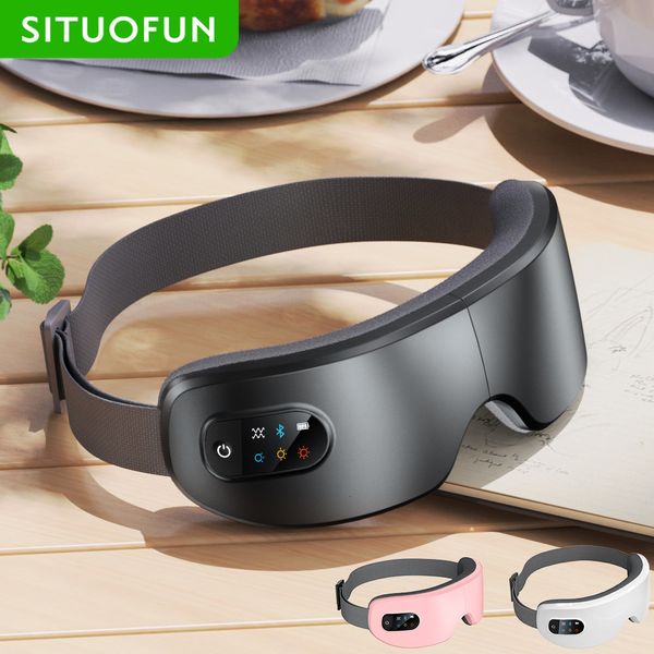 

eye massager eye massager with heat vibration and bluetooth music smart massage eye mask for eye strain migraines relief improve sleep 23071