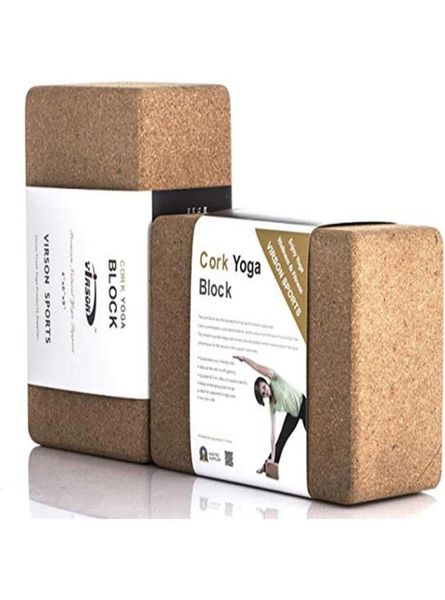 

1pc virson cork yoga blocknontoxic antibacterial sweepabsorbing fitness cork yoga block classic size 9 quot 6 quot 4q3150881