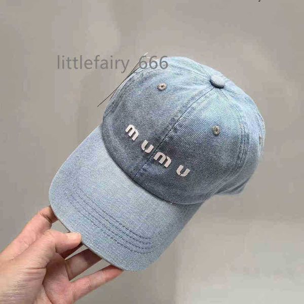 

miu denim baseball cap women hip hop hat letter caps for ladies men outdoor summer visor autumn casual snapback sun hat gorras, Blue;gray