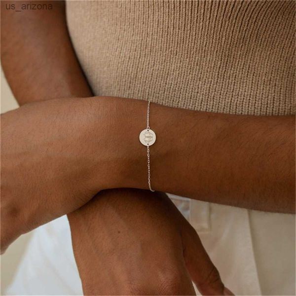 

customize 12 constellations bracelet for women stainless steel astrology pendant bracelet perfect birthday gift friend gift l230620, Golden;silver