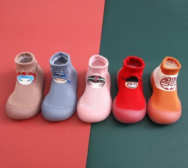 

first walkers arrived baby shoes toddler boys summer breathable cartoon knit antislip rubber booties6299430