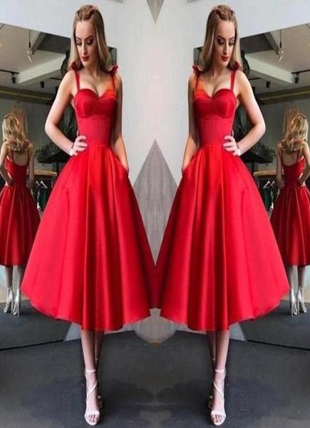 

modest knee length red cocktail dresses spaghetti a line ruffles short homecoming dresses prom gowns with zipper back b296470697, Black