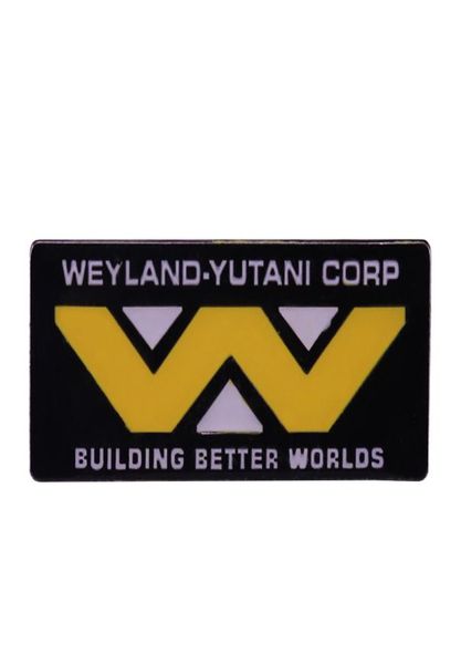 

weylandyutani corp building better world lapel pin license plate badge alien inspired scifi horror movie fans great accessory3077180, Gray