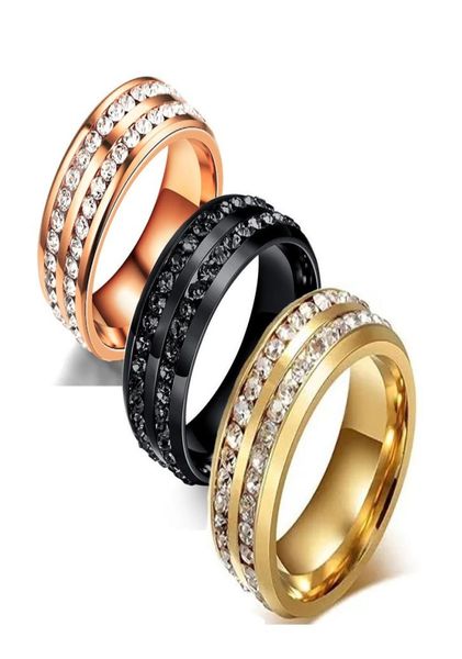 

fashion stainless steel jewelry 4 colors diamond rings korean titanium steel men039s wedding band mens rings7376857, Silver