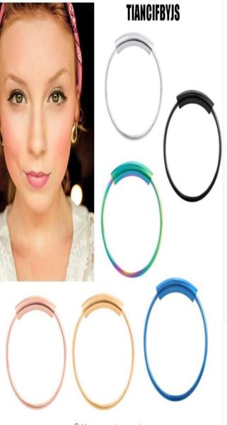 

fashion nose ring lip ring hoop labret piercing rings for women pircing body jewelry tragus earring 60pcs mix 3 size4078624, Silver