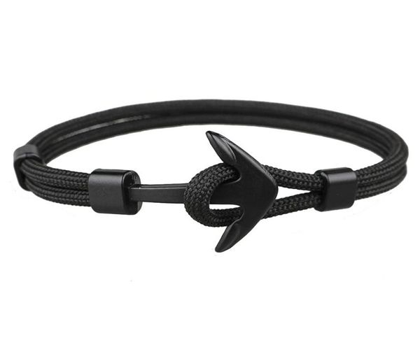

2018 new arrival minimalist black anchor bracelet mens rope chain for men hand jewelry accessories armband heren pulseras5706196