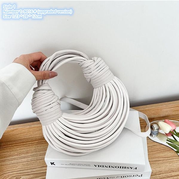 

Factory sales ladies shoulder bag This year hand-woven bread is popular Creative woven handbag are designed with solid colors and versatile leather handbags 9016 #, Sky blue