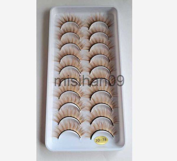 

false eyelashes quxinhao 10pairs fashion natural short brown fake eye lashes false eyelashes beauty makeup eyelash doll eyelashes j230717