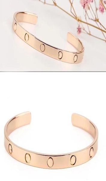 

screwdriver bangle women stainless steel couple gold bracelet fashion jewelry valentine day gift for girlfriend accessories wholes7319315, Black