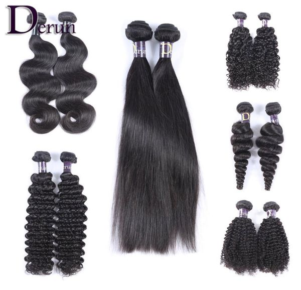 

brazilian peruvian indian malaysian hair wefts 2pcslot unprocessed virgin human hair straight body wave deep wave kinky curly loo5426098, Black