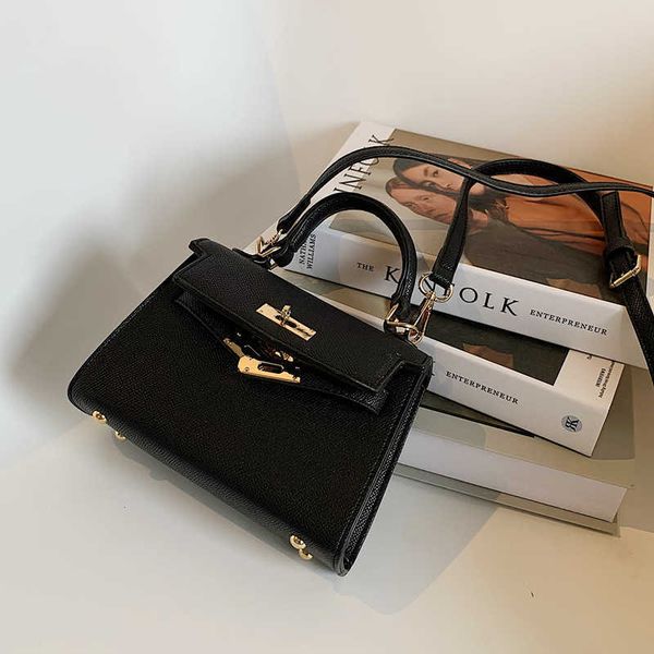 

designer kelys tote bag small advanced for women's summer 2023 new fashion one shoulder crossbody foreign style handheld black mini 11a