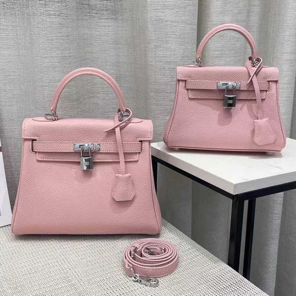 

designer kelys tote bag belt wide shoulder small bag minitogo cowhide 2023 new single leather hand messenger6adc