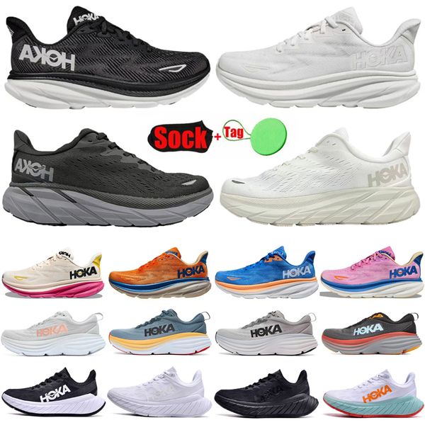 

hoka one one clifton 9 running shoes bondi 8 athletic nurses shoes sneakers shock absorbing road fashion mens womens r jogging size 36-45