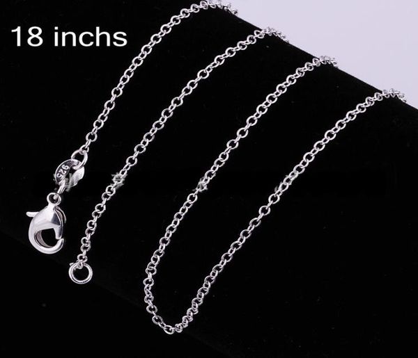 

10100 pcs lowest 925 sterling silver rolo chain necklaces jewelry 1mm 18inch 925 sterling silver link chains ac5387982