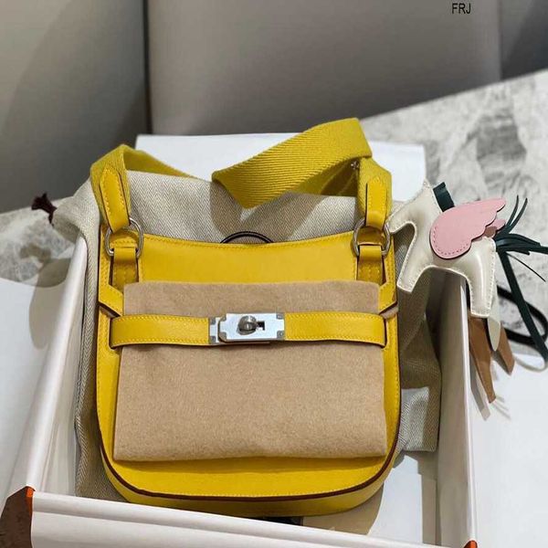 

jypsieres h ermes bags handmade mini gypsy saddle swift leather woven shoulder strap oblique cross womens amber yellow have frj