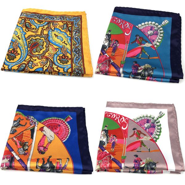 

handkerchiefs men's suit pocket chest towel 23*23cm handkerchiefs printed small square hanky retro british korean dress pocket square 2, Blue;white
