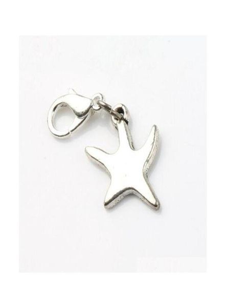 

dancing smooth sea star starfish charms heart 100pcslot 14x315mm tibetan silver floating lobster clasps for glass living c117 xv6738398, Bronze;silver