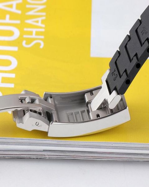 

st9 glide lock watch bands rubber buckle clasp stainless steel 169mm gold silver rosegold for submarine watch oyster8409438, Black;brown