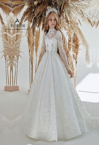 

glitz 2023 lace flower girl dress bows children039s first communion dress princess tulle ball gown wedding party dress 214 yea3778369, White;blue