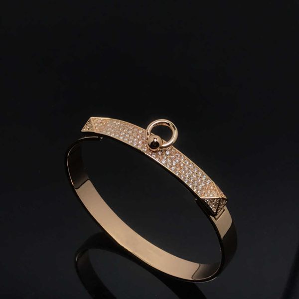 

designer hemrres bracelet kelys h letter half diamond temperament v gold plated 18k rose pagoda full pig nose vv0m, Black