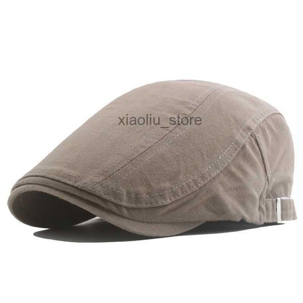 

newsboy hats men ivy cap cotton twill newsboy flat cabbie hat gatsby irish hunting beret hkd230718, Blue;gray