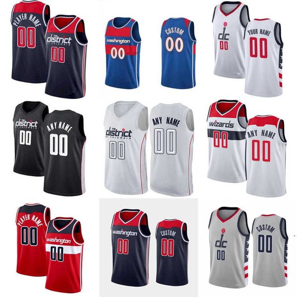 

75th custom men washington''wizards''14 isaiah todd 5 cassius winston 3 bradley beal 13 thomas bry ant basketball jersey, Black;red