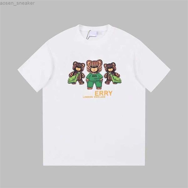 

burb men's tees letter print t shirt round neck tb luxury brand short sleeve tshirt pure cotton sweatshirt men women loose tshirts, White;black