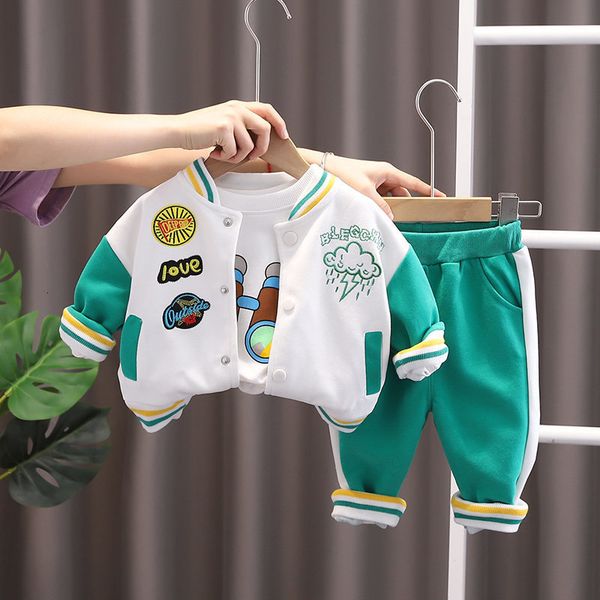 

clothing sets spring autumn children boys clothes kids suit jacket coat pants infant cotton tracksuits 2pcsset 1 2 3 4 5 years 230718, White