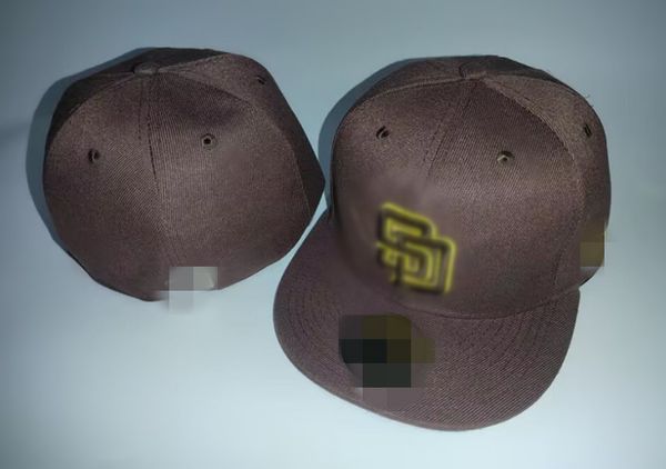 

good quality styles padres sd letter baseball caps casual gorras hip hop men women chapeus fitted hats h23-7.18, Blue;gray