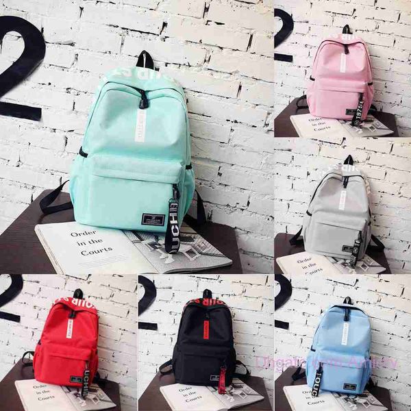 

wholesale 2023 sports school bag student simple letter backpack canvas zipper student's bags designer backpacks large red school bag wo