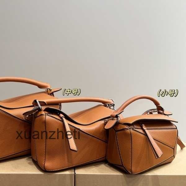 

2023 bag puzzles handbag designer classic bags loewsbag profile french stick leather crossbody color matching mesh spliced one shoulder 275b